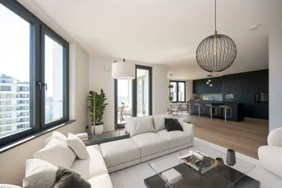 Apartment with alpine view over the Isar floodplains Munich, BA, Germany